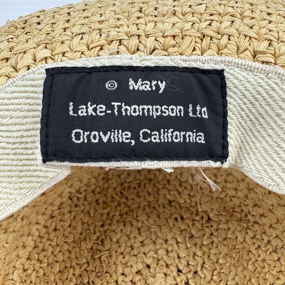 Mary Lake Thompson Straw Sun Hat Bee Ribbon Band Wide Brim Garden Cottage main image 7
